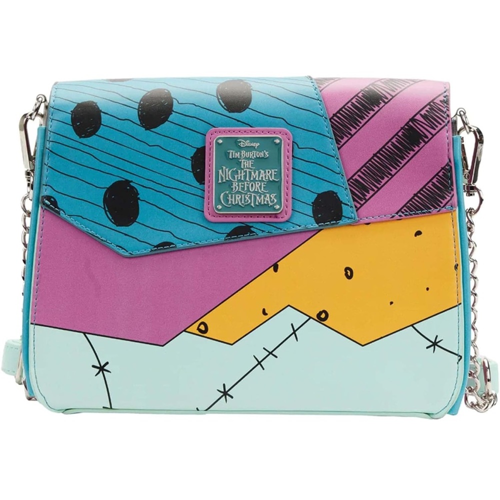 Loungefly Sally “Nightmare Before Christmas” Blue and Yellow Crossbody Bag - Picture 4 of 5